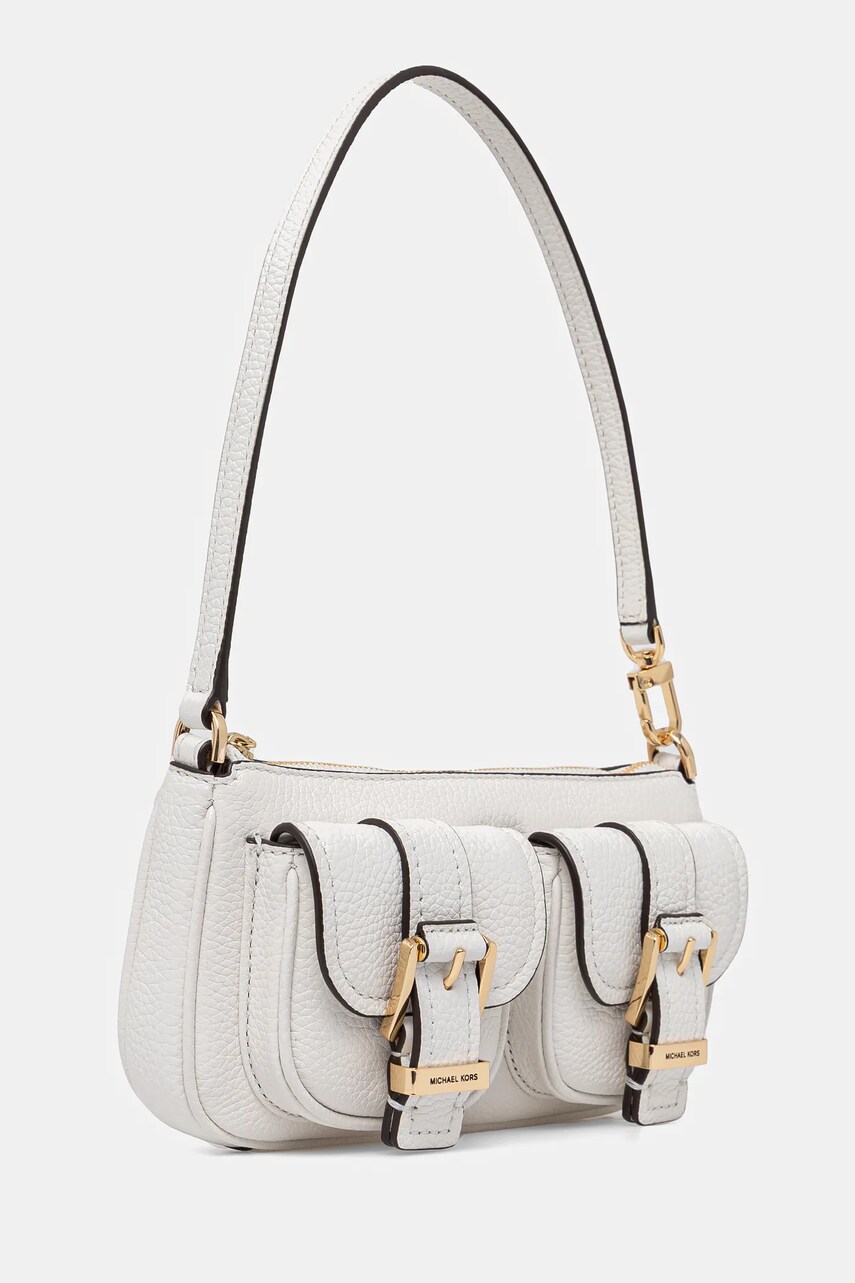 Шкіряна сумочка MICHAEL Michael Kors колір білий 32S5GZCU1L