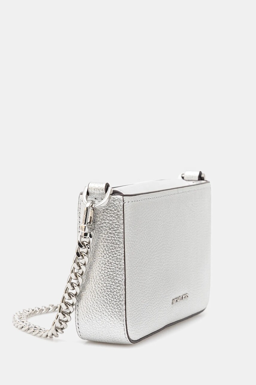 Шкіряна сумочка MICHAEL Michael Kors колір срібний 32S5SYTC5M