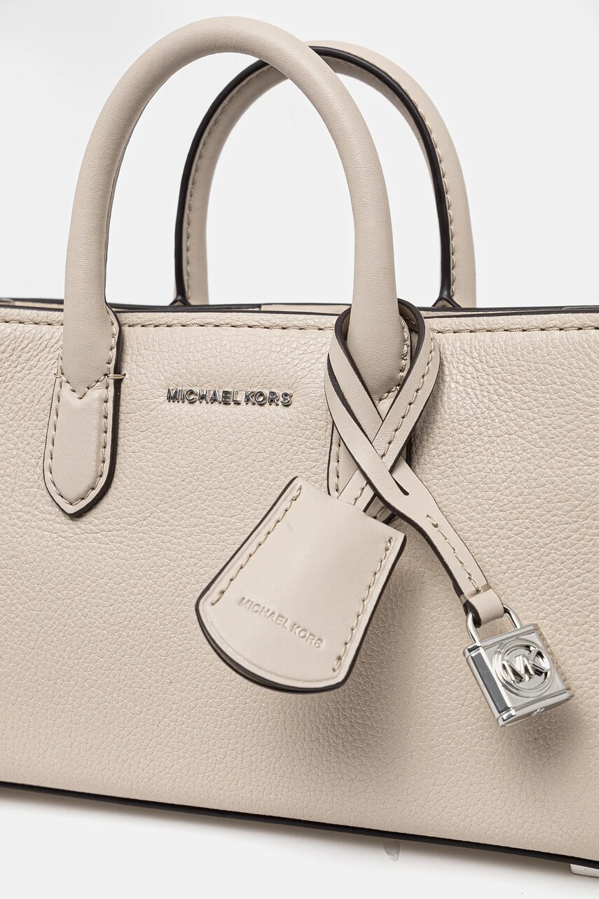 Шкіряна сумочка MICHAEL Michael Kors колір бежевий 32F4SETC0L