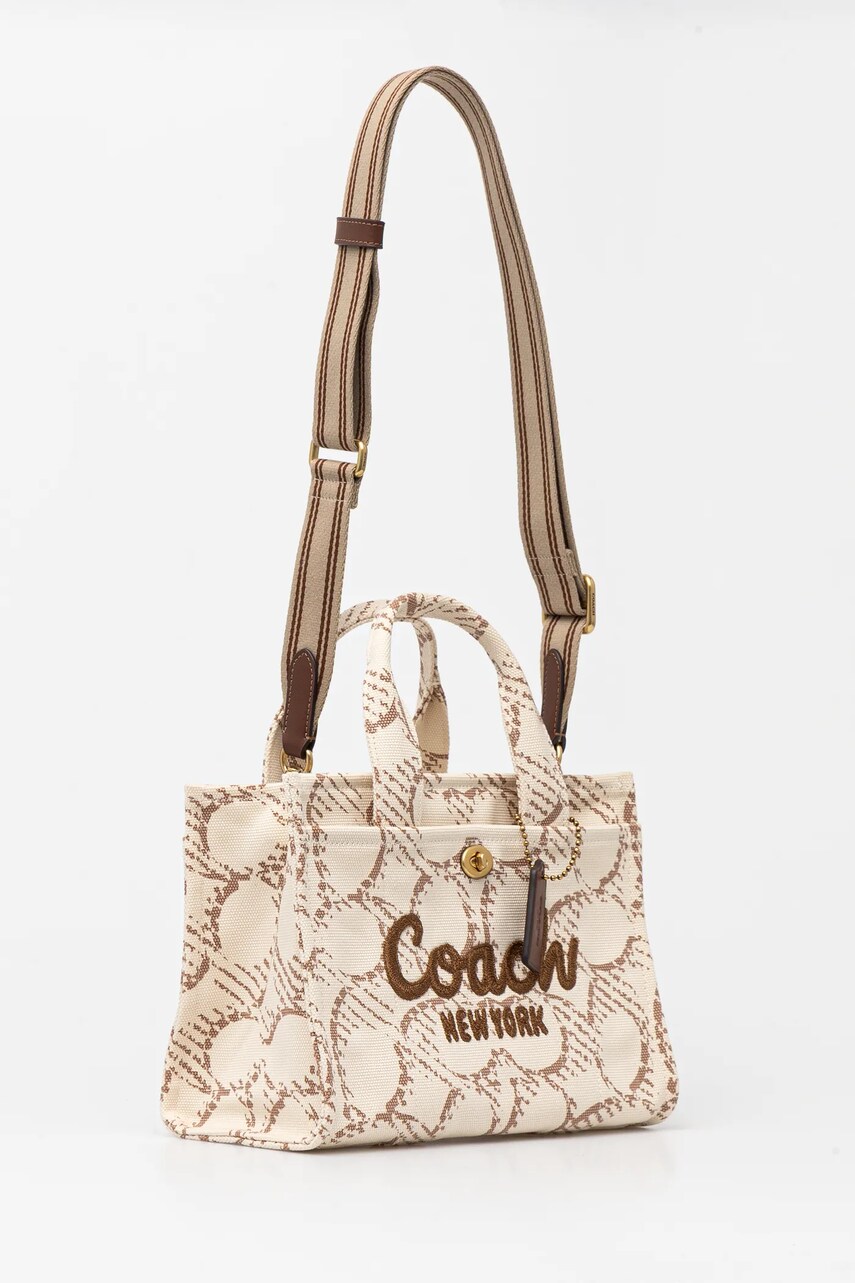 Сумочка Coach колір бежевий CAM61