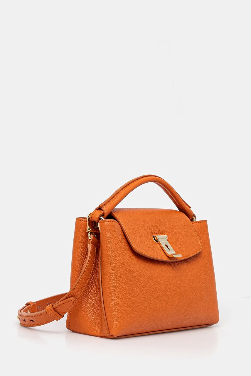 Шкіряна сумочка Bally колір помаранчевий WAH010