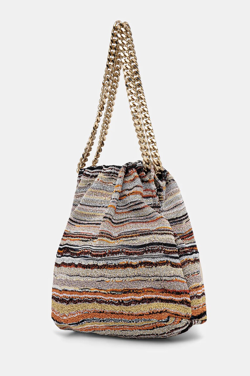 Сумочка Missoni Drawstring Pouch Chain колір сірий MI10070F