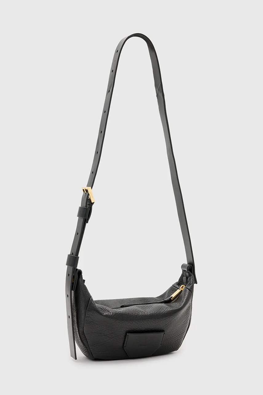 Шкіряна сумочка AllSaints MADEA колір чорний W289XC
