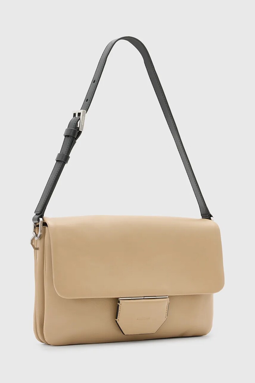 Шкіряна сумочка AllSaints ONDINE колір бежевий W094XC