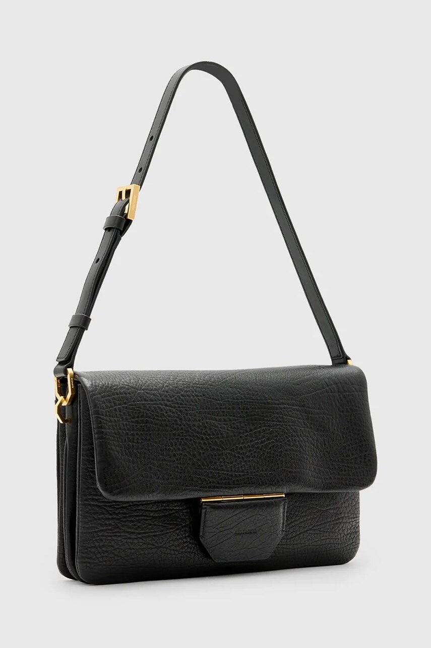 Шкіряна сумочка AllSaints ONDINE колір чорний W113XC