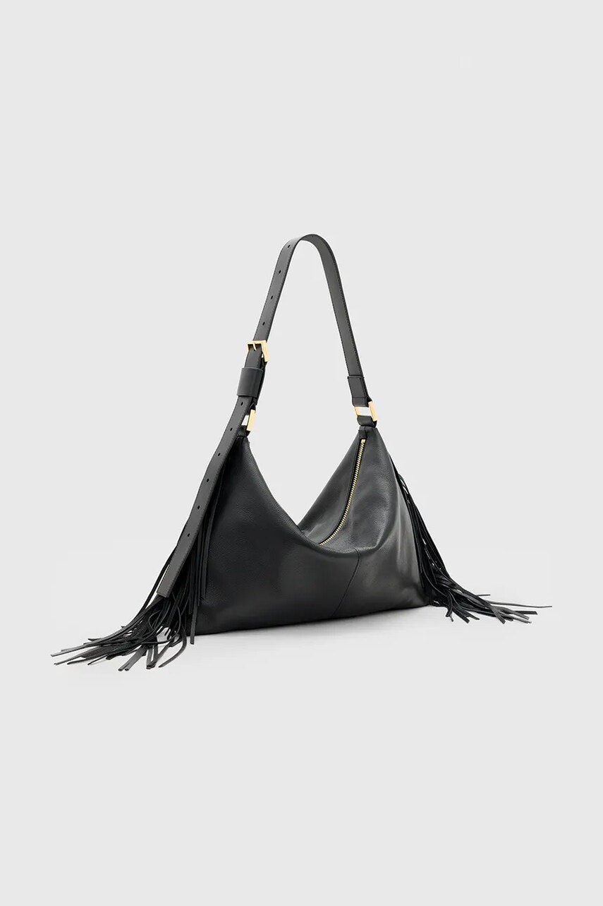 Шкіряна сумочка AllSaints EDBURY колір чорний W121XC