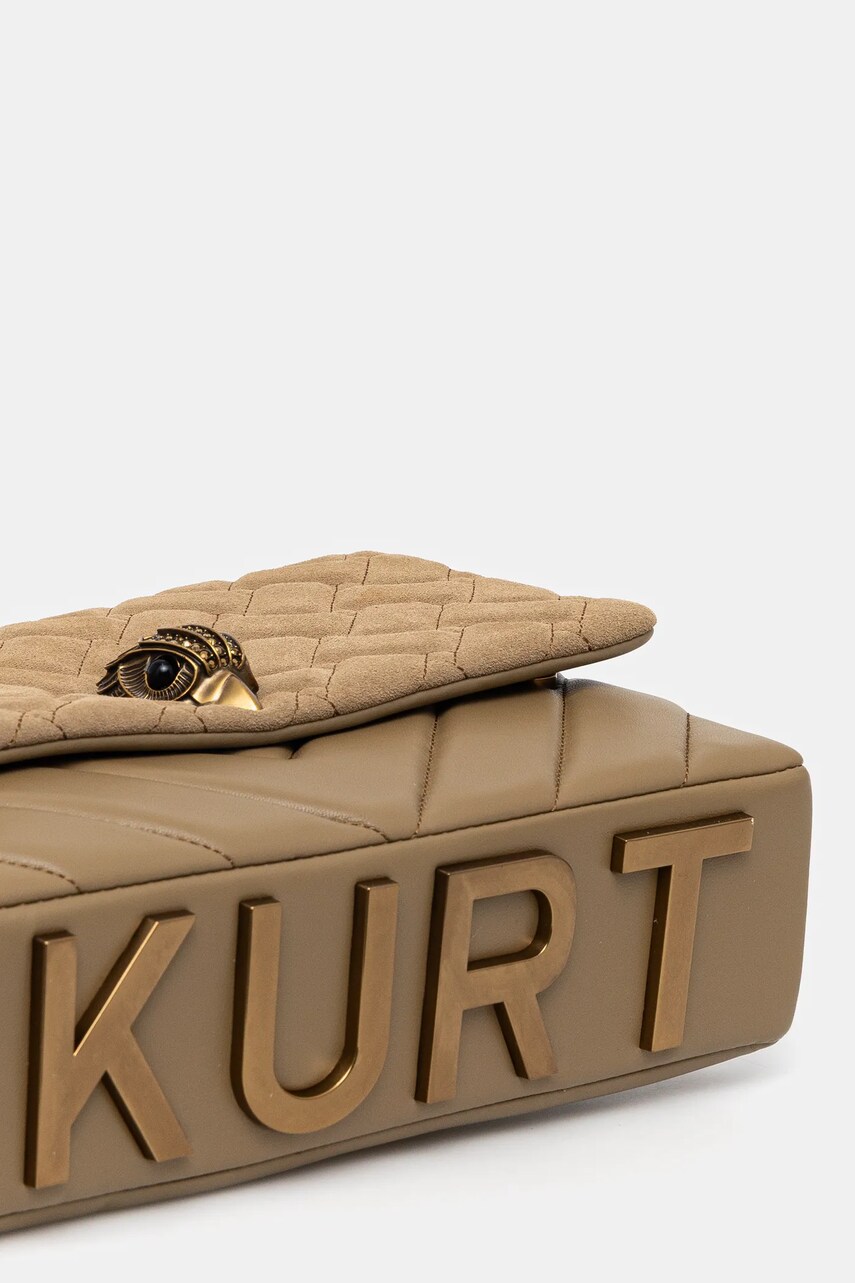 Шкіряна сумочка Kurt Geiger London KENSINGTON колір зелений 9959847219