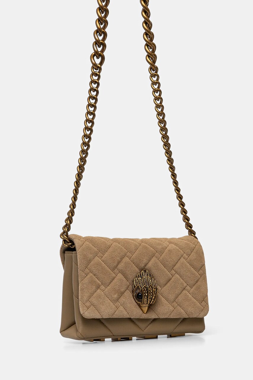 Шкіряна сумочка Kurt Geiger London KENSINGTON колір зелений 9594547219
