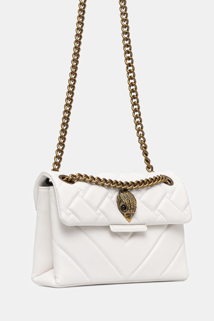 Шкіряна сумочка Kurt Geiger London KENSINGTON колір білий 4372810109