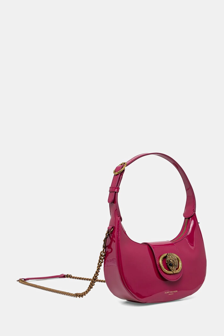 Шкіряна сумочка Kurt Geiger London CHELSEA колір рожевий 3601152309