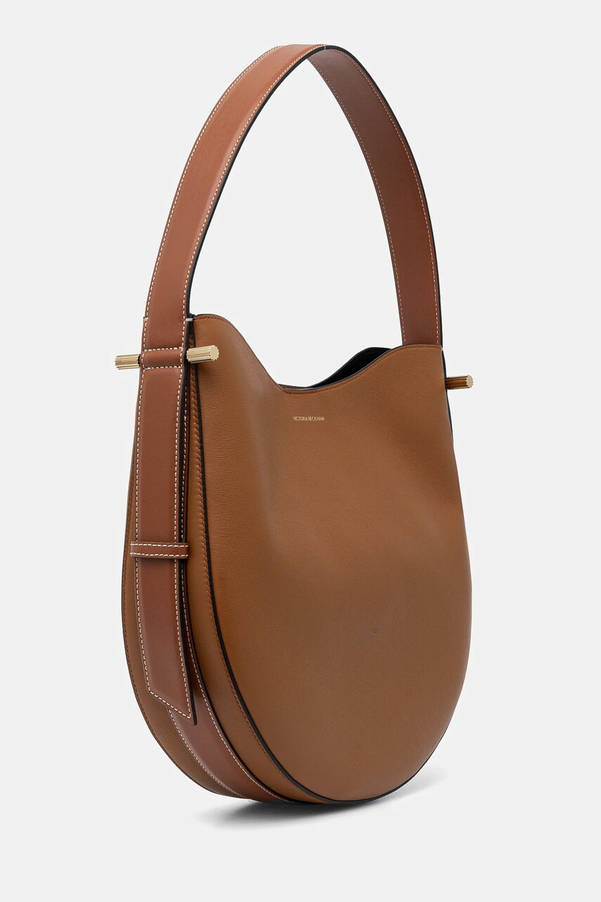 Шкіряна сумочка Victoria Beckham колір коричневий B125AAC006325A