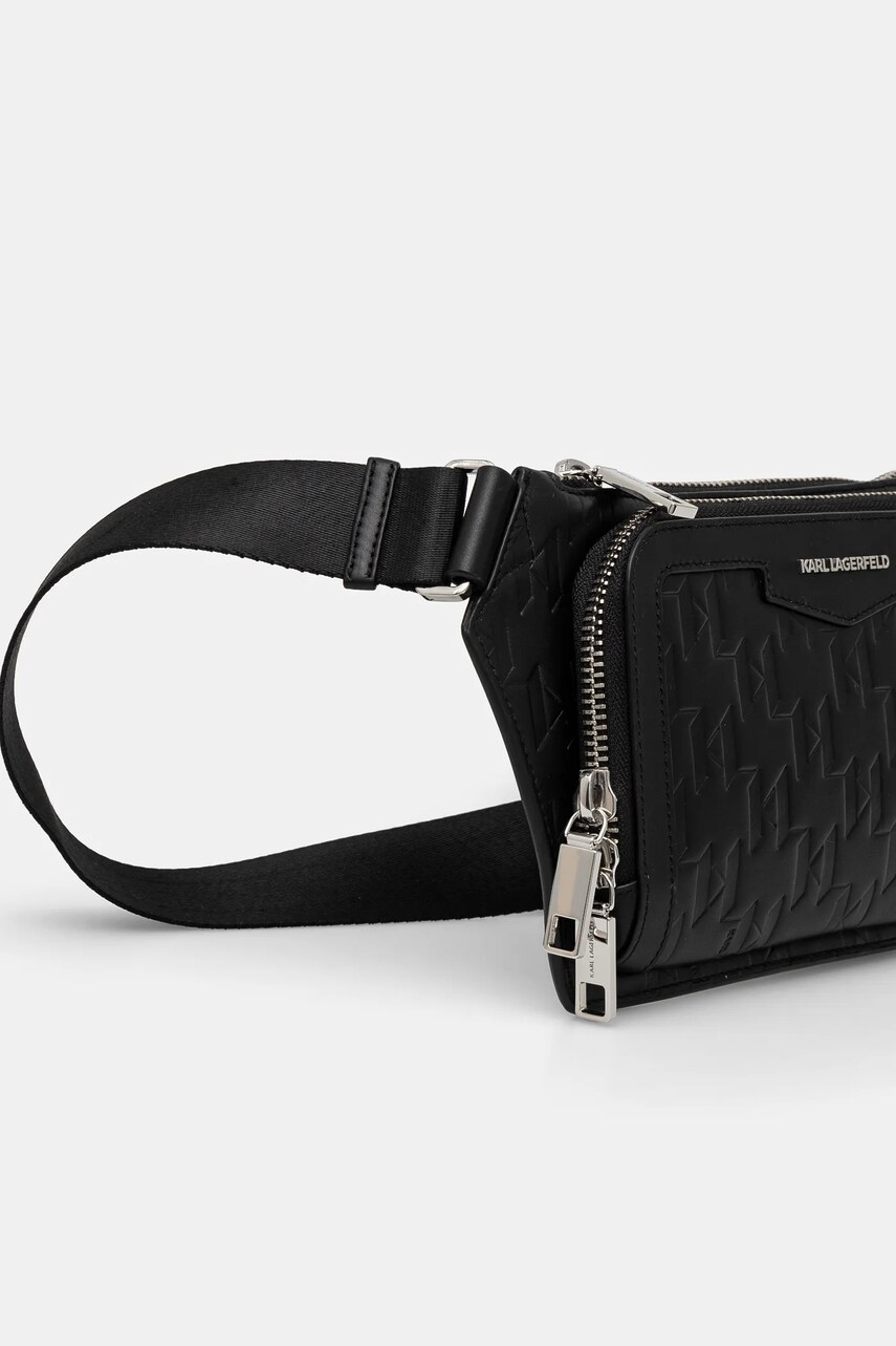 Шкіряна сумка Karl Lagerfeld K/LOOM колір чорний A1M30004