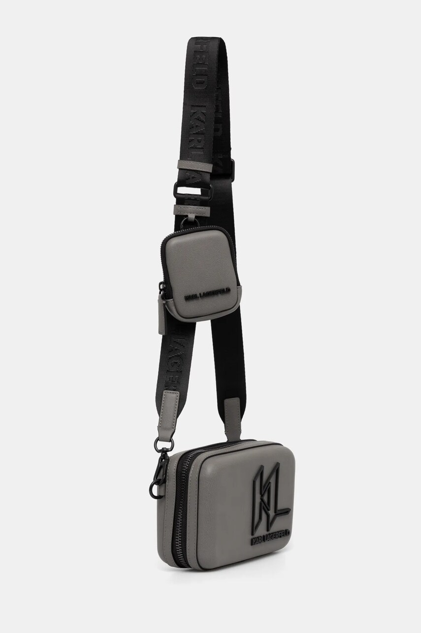 Сумка Karl Lagerfeld K/MONOGRAM колір сірий A1M30114