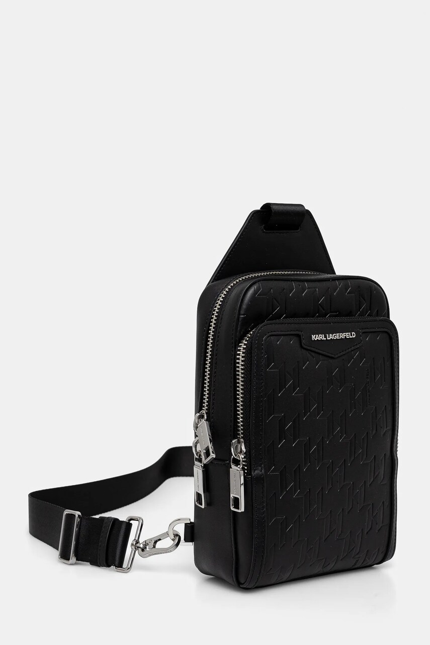 Шкіряна сумка Karl Lagerfeld K/LOOM колір чорний A1M30398