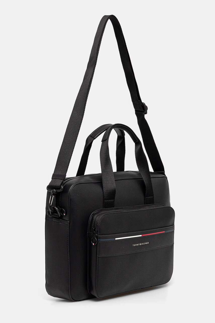 Сумка для ноутбука Tommy Hilfiger колір чорний AM0AM13198