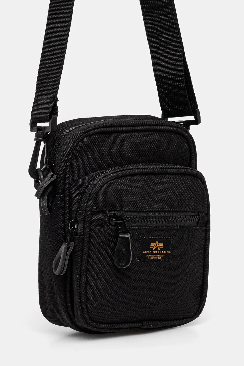 Сумка Alpha Industries Label Messenger Bag S колір чорний 156941