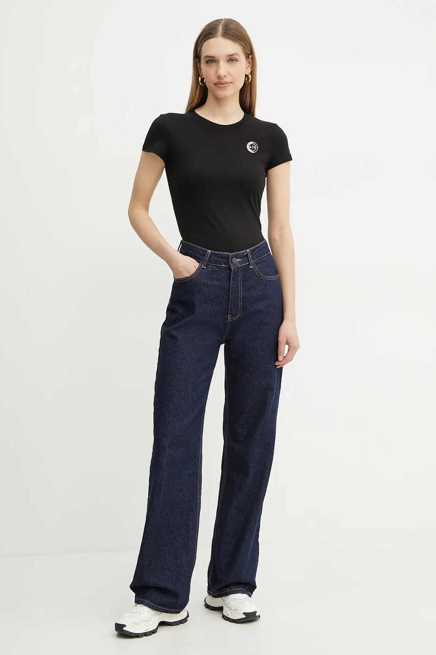 Бавовняна футболка Armani Exchange жіноча колір чорний XW000320 AF10356