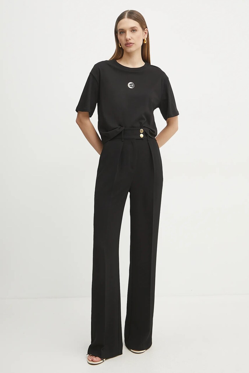 Бавовняна футболка Armani Exchange жіноча колір чорний XW000321 AF10356