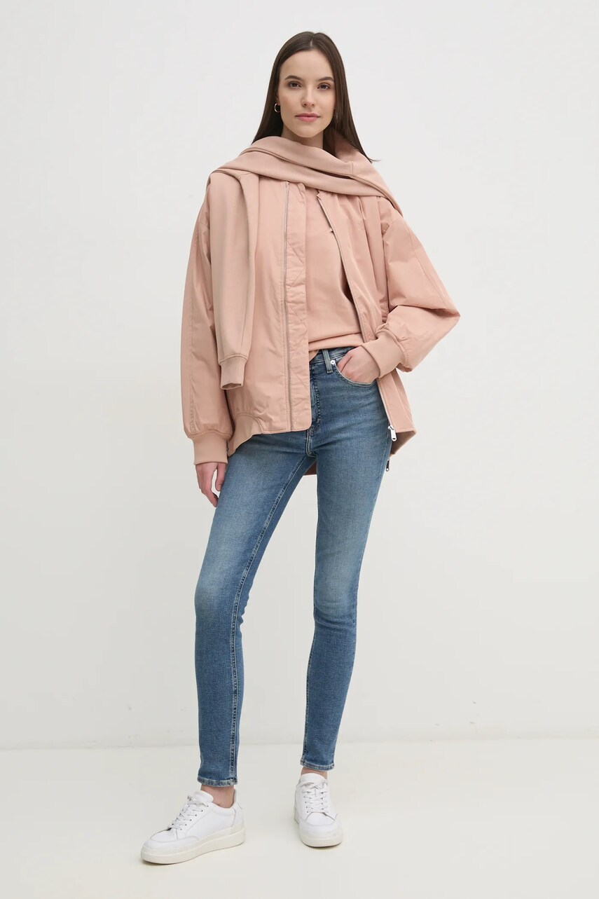 Бавовняна футболка Calvin Klein Jeans жіноча колір помаранчевий J20J225084