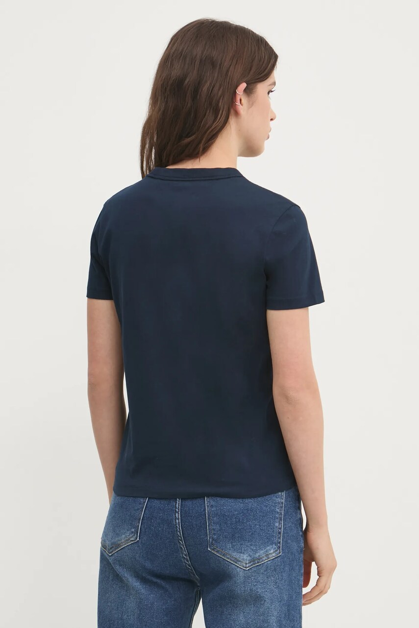 Бавовняна футболка Tommy Jeans жіноча колір синій DW0DW20153