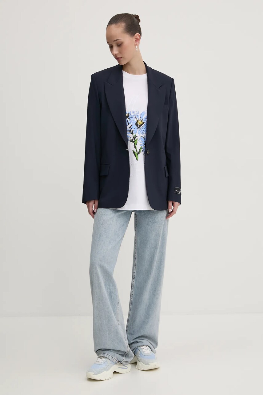 Бавовняна футболка MSGM жіноча колір білий 3841MDM133.257269