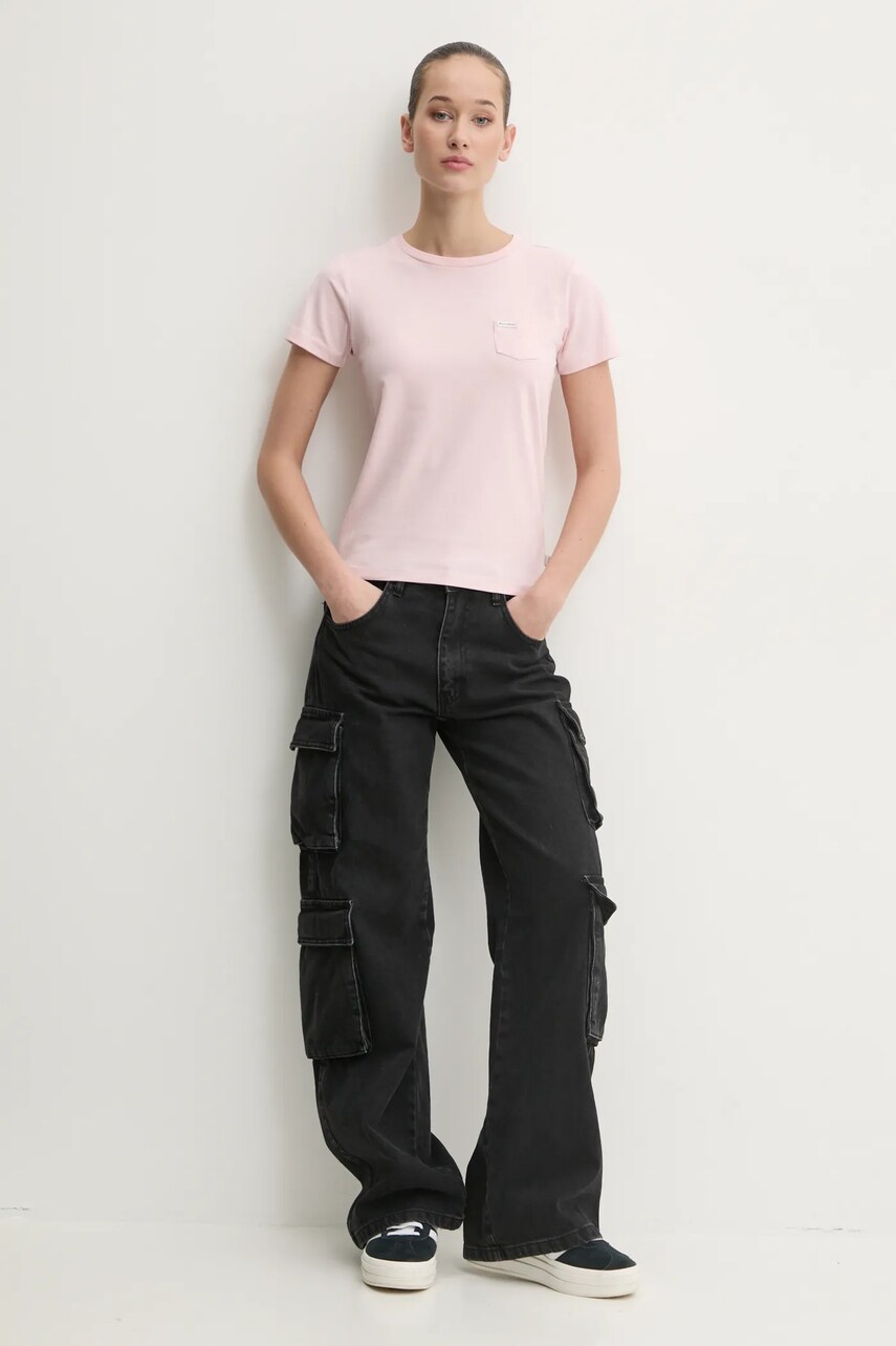 Футболка Guess Jeans жіноча колір рожевий W5RI52 J1314