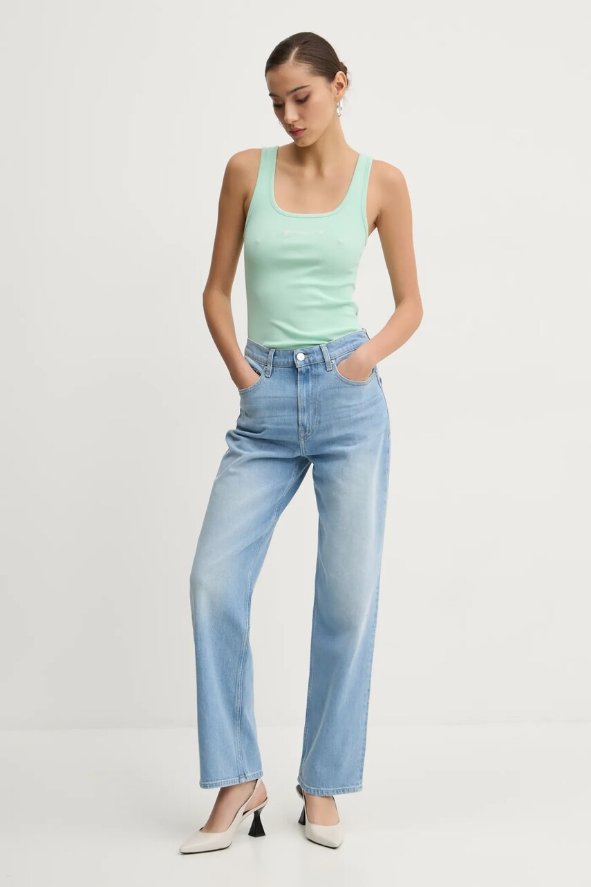 Топ Guess Jeans жіночий колір зелений W5RP48 KA0H1