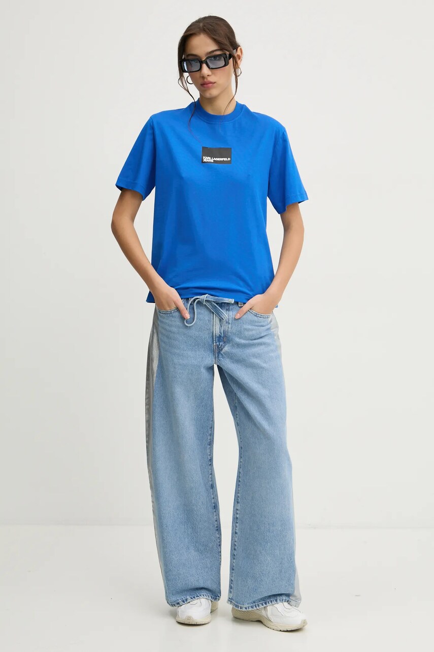 Бавовняна футболка Karl Lagerfeld Jeans жіноча  A1W17006