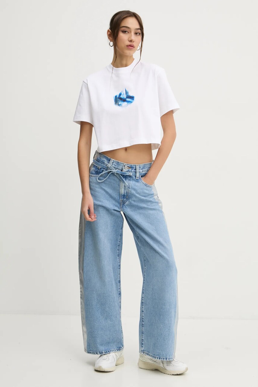 Бавовняна футболка Karl Lagerfeld Jeans жіноча колір білий A1W17109