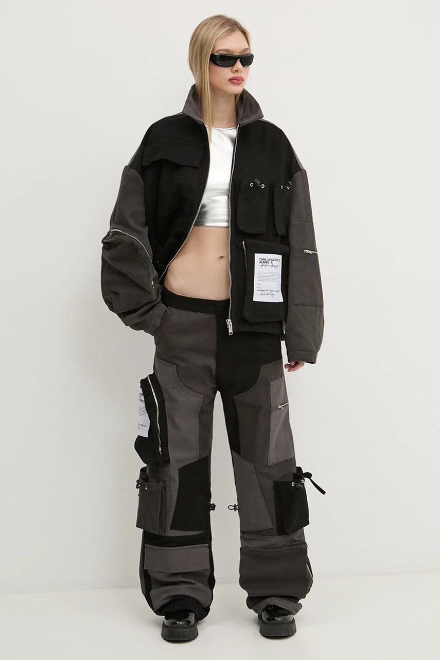 Топ Karl Lagerfeld Jeans колір срібний однотонна A1W17040