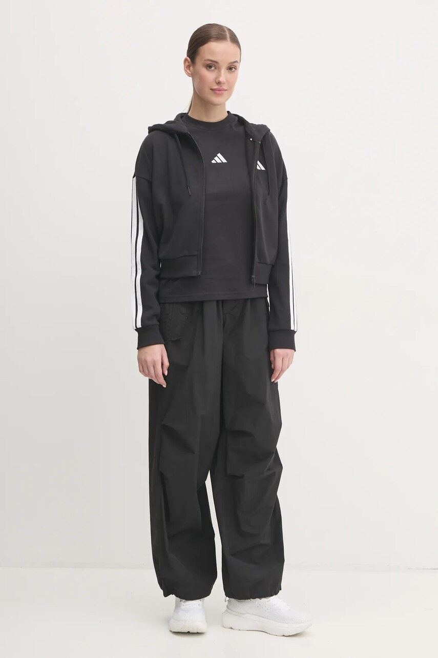 Бавовняна футболка adidas Essentials жіноча колір чорний JM2393