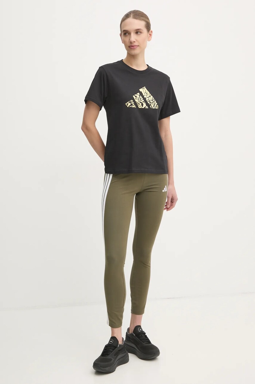 Бавовняна футболка adidas W T MET TEE жіноча колір чорний JJ4059