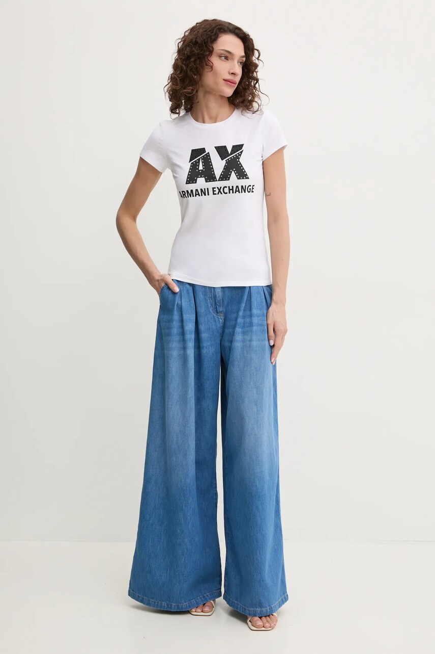 Футболка Armani Exchange жіноча колір білий 8NYT86 Y8C7Z