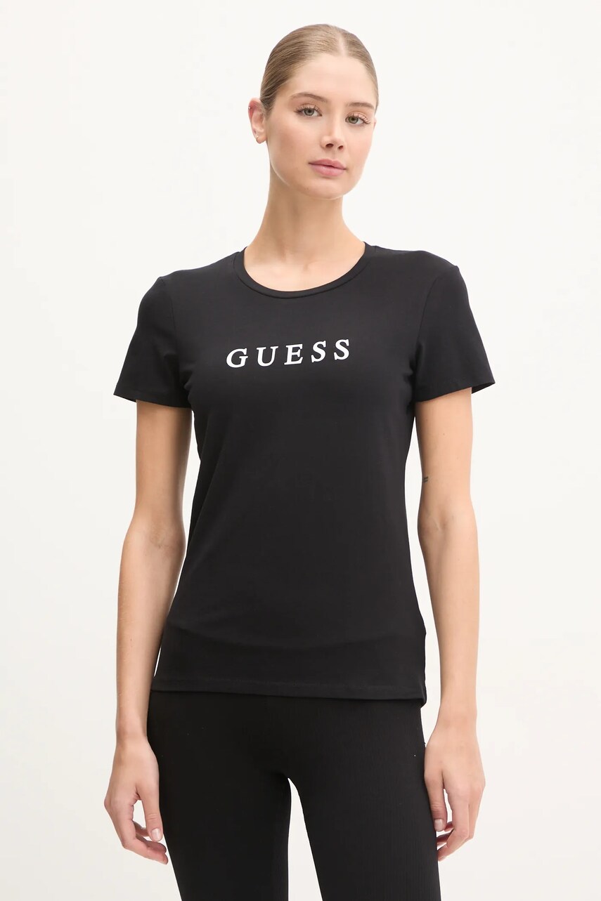 Футболка Guess NEW CARRIE жіноча колір чорний O5RI01 KBBU1
