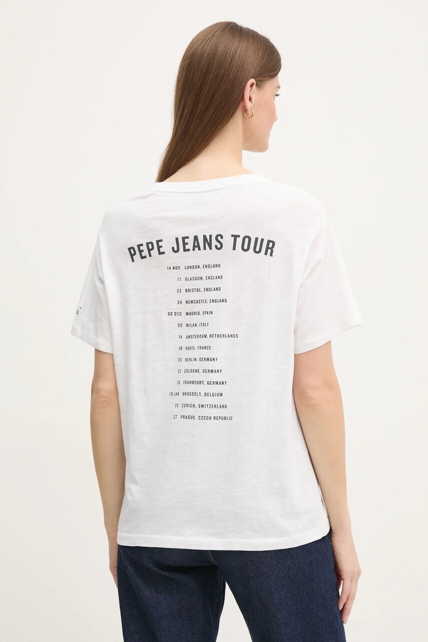 Бавовняна футболка Pepe Jeans LELE жіноча колір білий PL505992