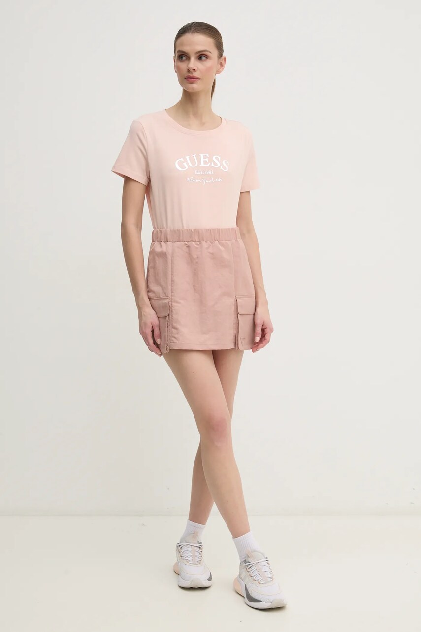 Футболка Guess MARGOT жіноча колір рожевий V5RI16 J1314