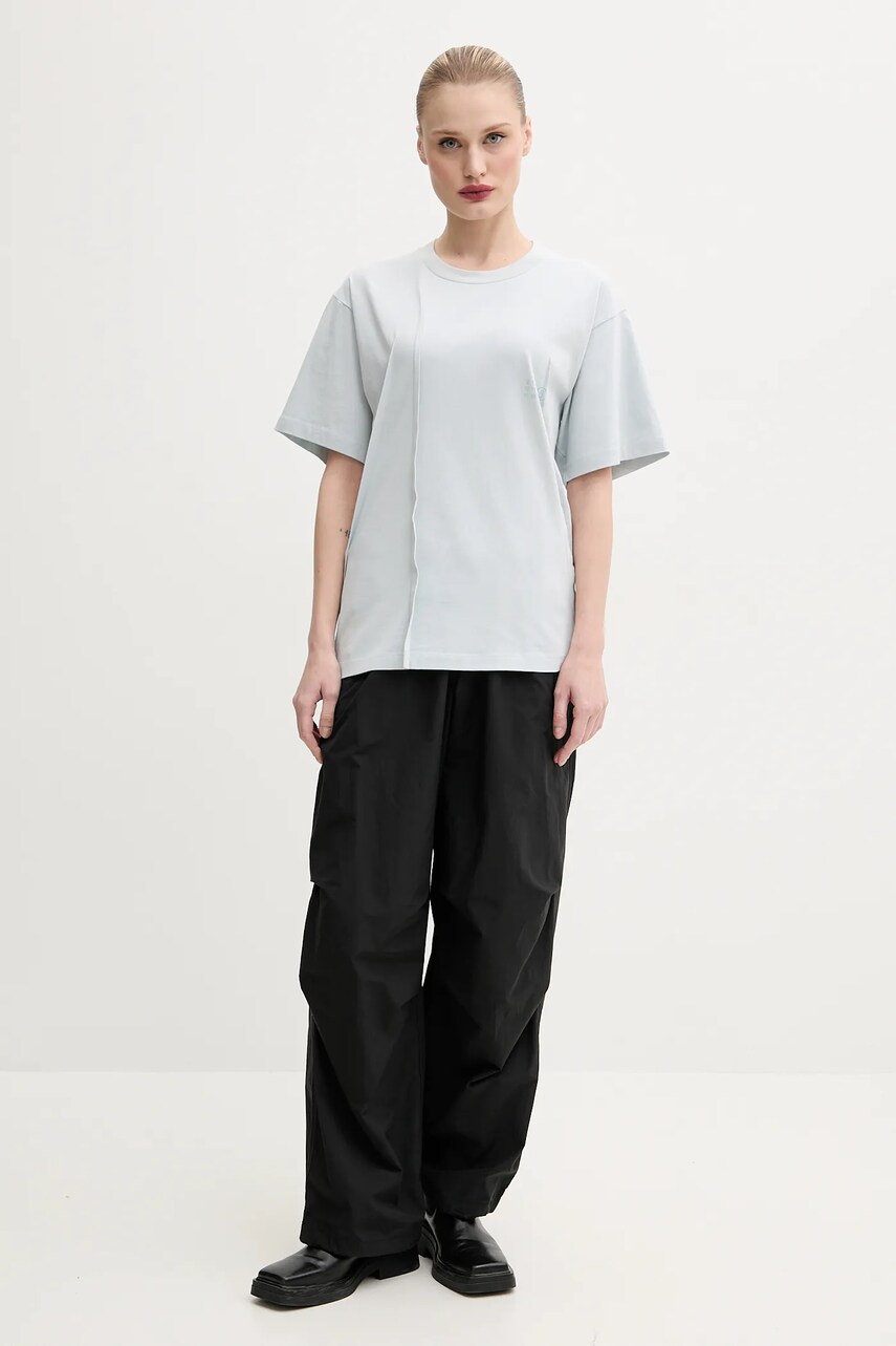 Бавовняна футболка MM6 Maison Margiela жіноча колір бірюзовий S52GC0328