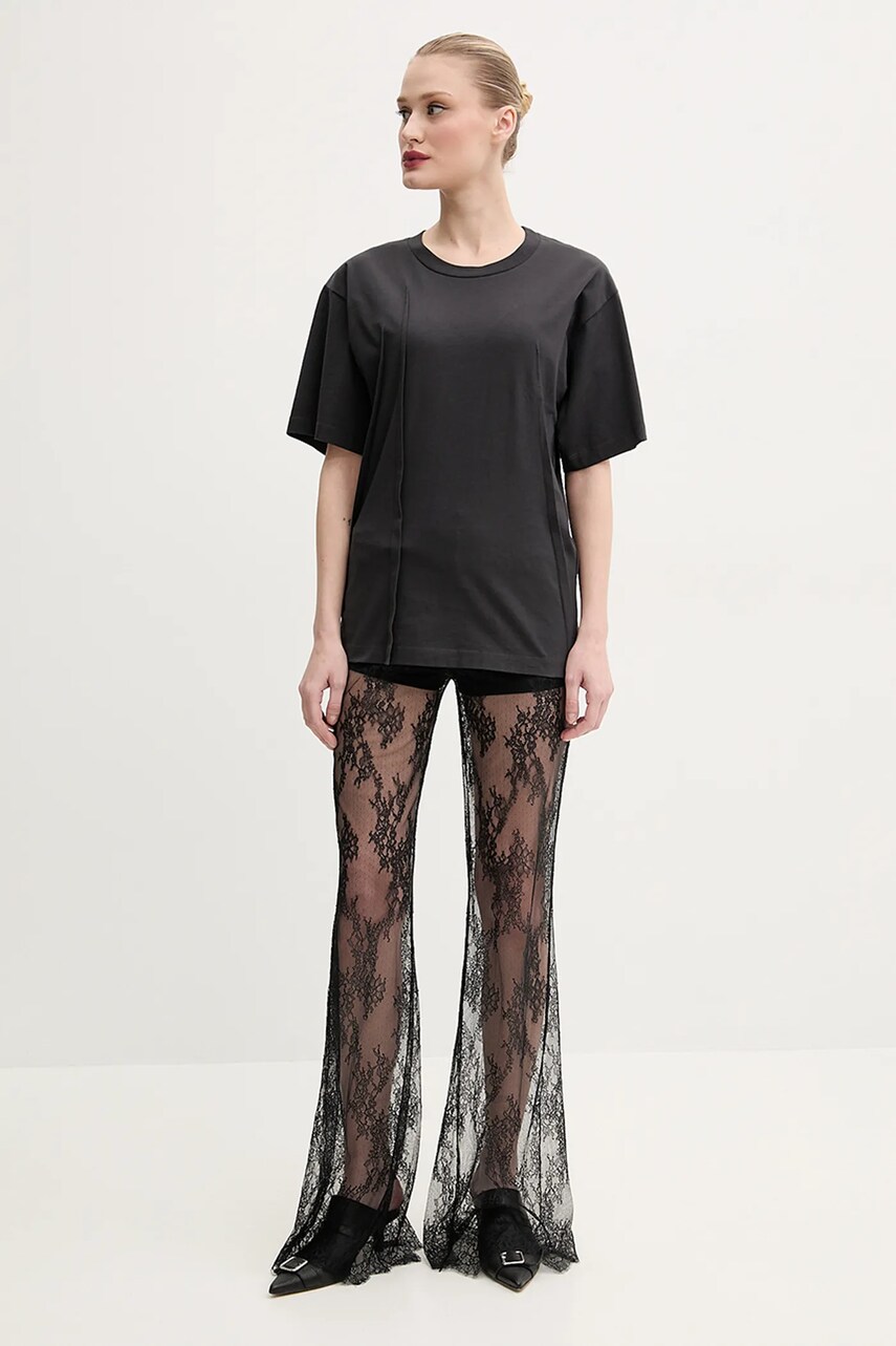 Бавовняна футболка MM6 Maison Margiela жіноча колір чорний S52GC0328