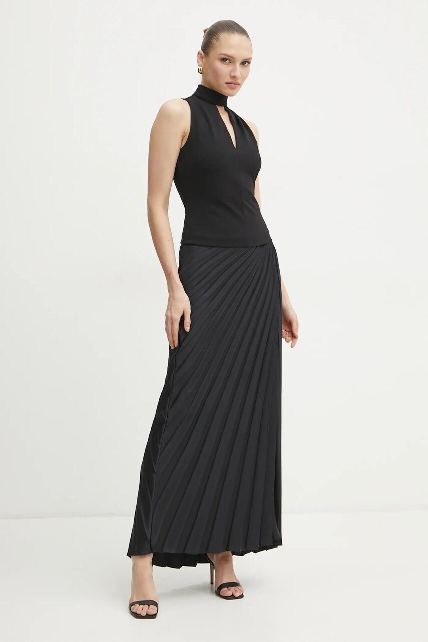 Блузка Guess FANNIE жіноча колір чорний однотонна W5RP05 KCBO2