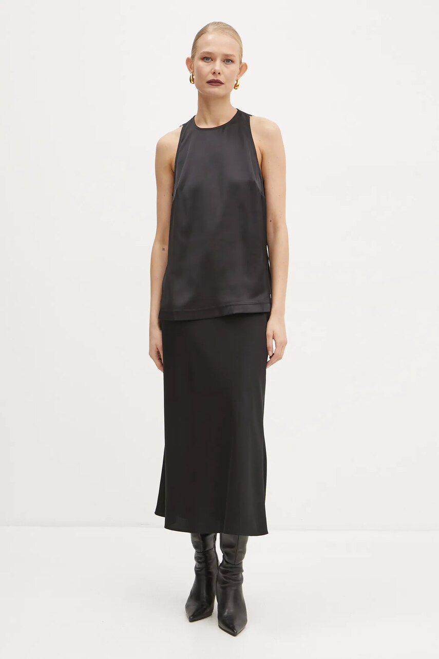 Топ Guess CHRISTELLE колір чорний однотонна W5RH47 WFQC2