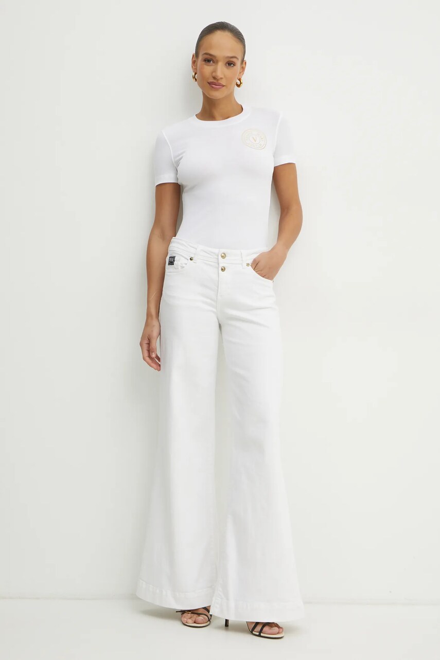 Футболка Versace Jeans Couture жіноча колір білий 78HAHT00 CJ03T