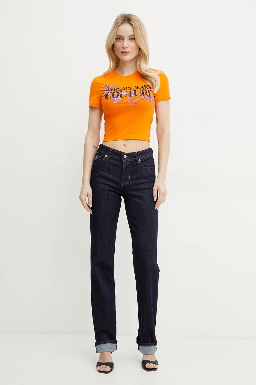 Футболка Versace Jeans Couture жіноча колір червоний 78HAHC05 CJ02C