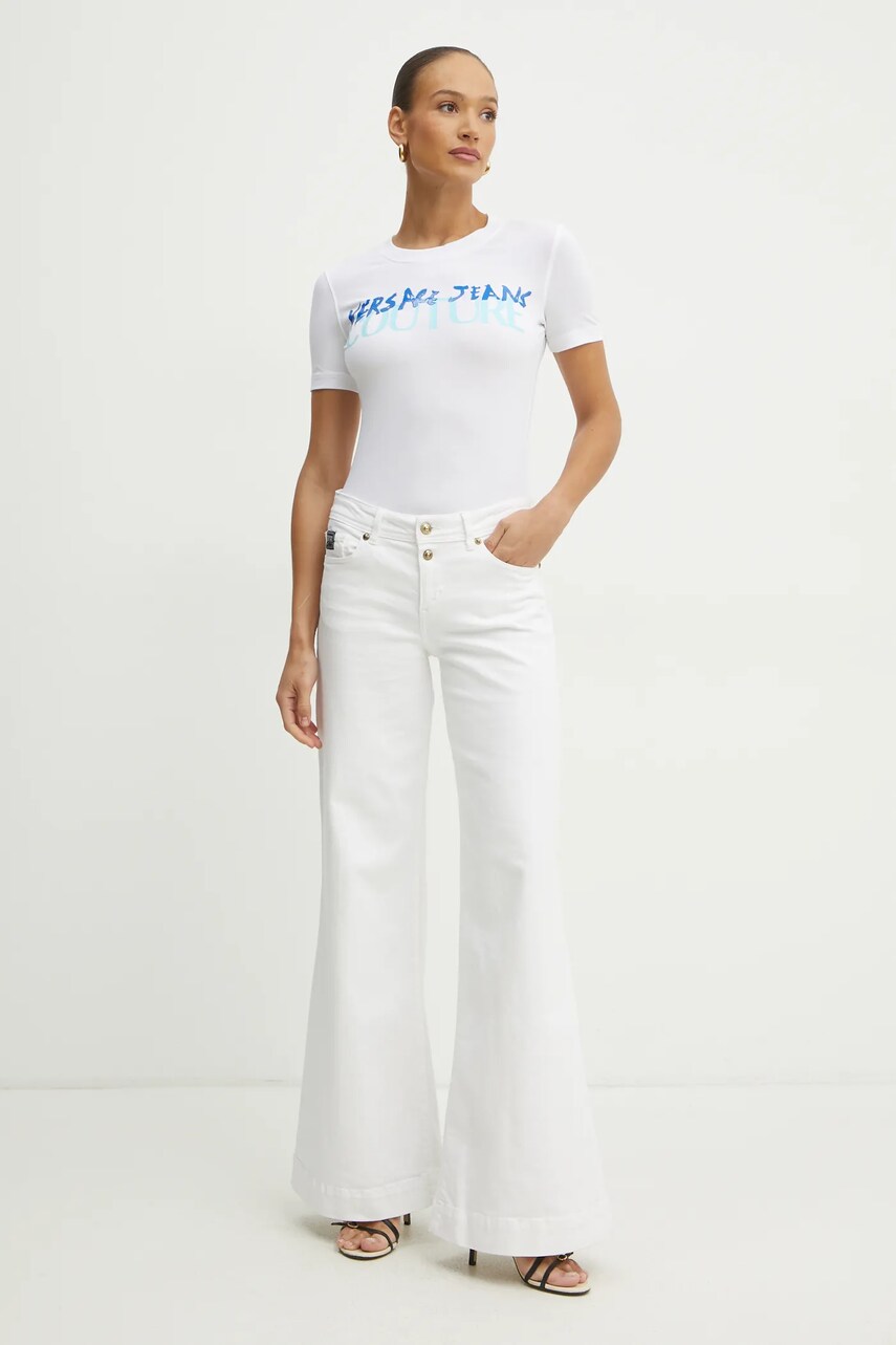Футболка Versace Jeans Couture жіноча колір білий 78HAHE06 CJ02E
