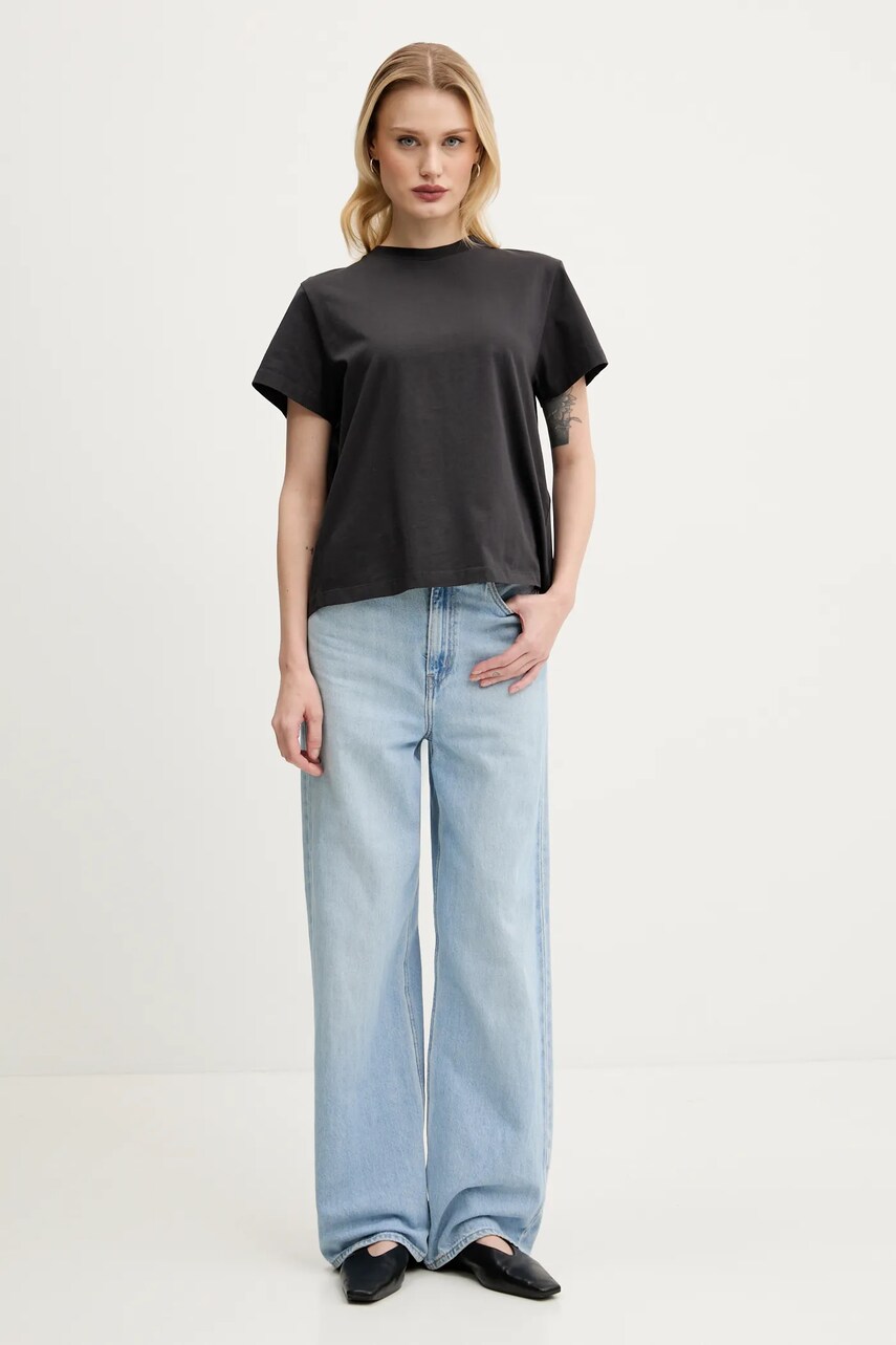 Бавовняна футболка MM6 Maison Margiela жіноча колір чорний S52GC0334.S24311