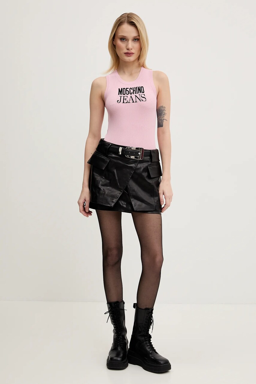 Топ Moschino Jeans жіночі колір рожевий 0887 3203