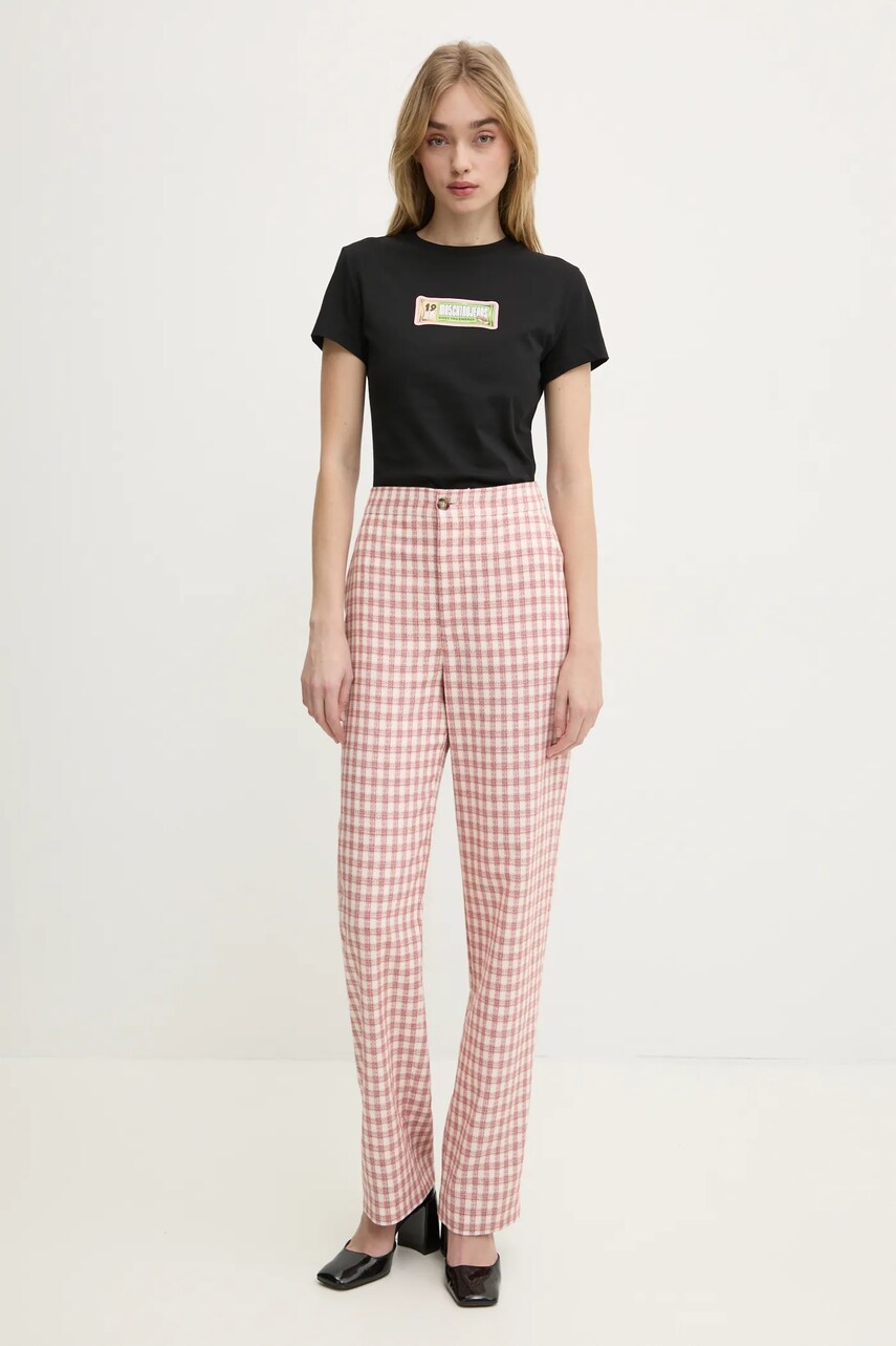 Бавовняна футболка Moschino Jeans жіноча колір чорний 0703 3229