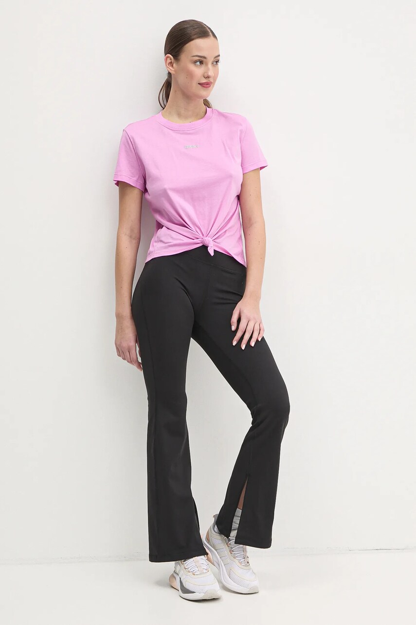 Бавовняна футболка Dkny жіноча колір фіолетовий DP5T9994