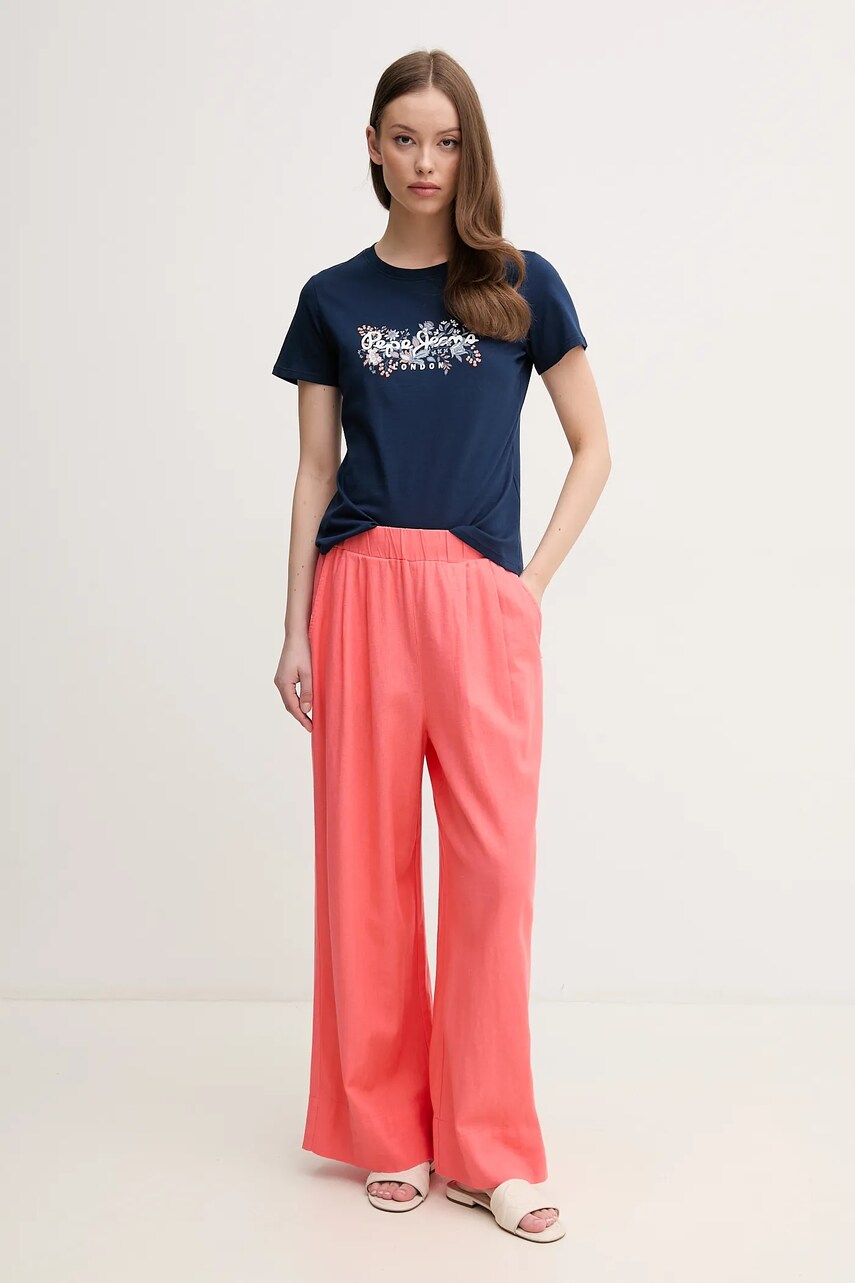 Бавовняна футболка Pepe Jeans ROSALIND жіноча колір синій PL506034