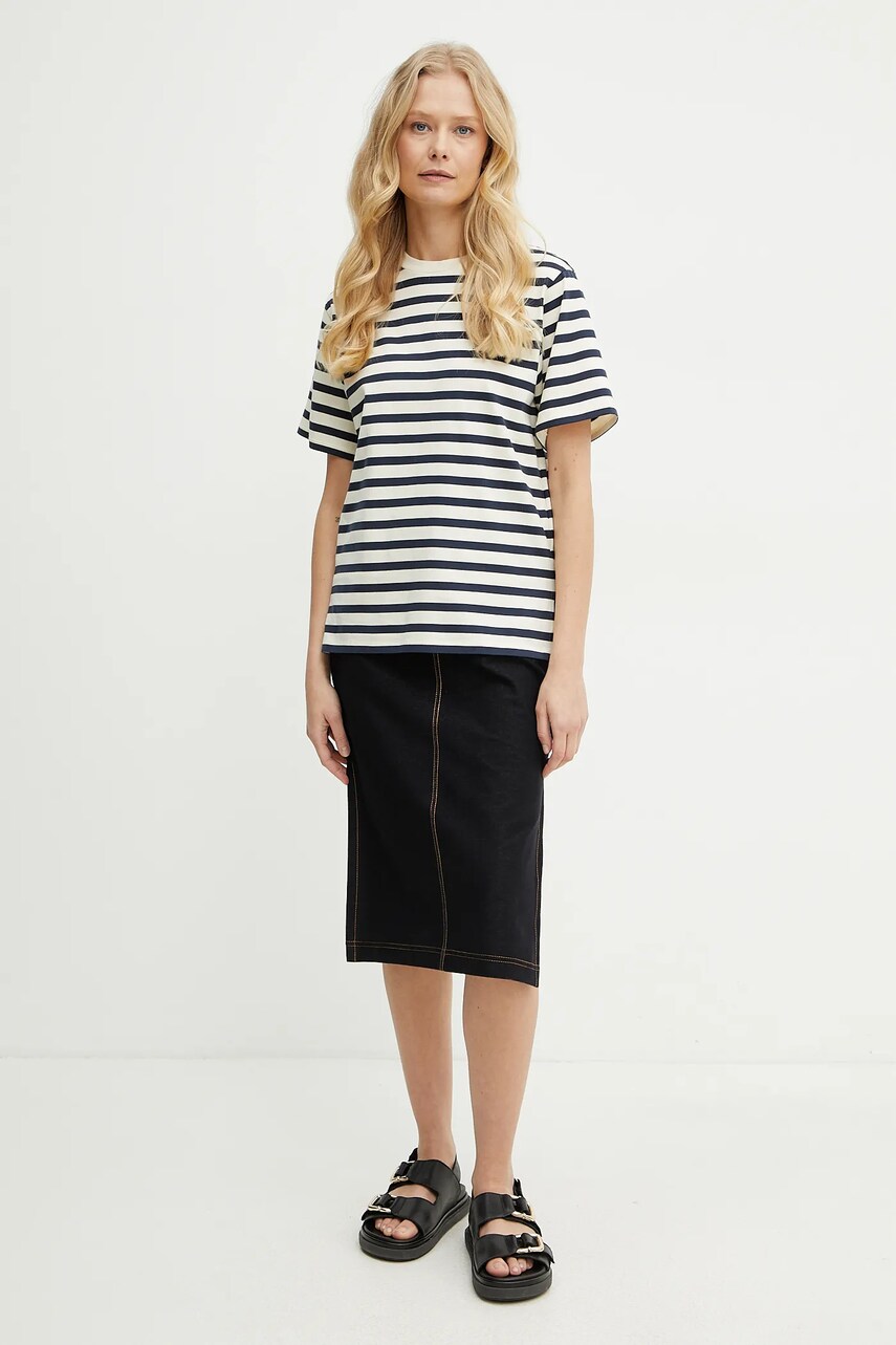 Бавовняна футболка Weekend Max Mara жіноча колір бежевий 2515971031600