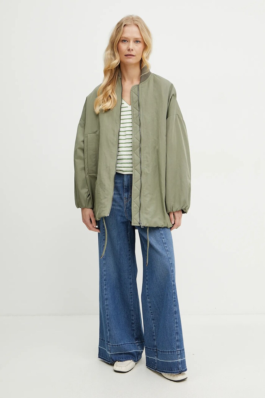 Льняна футболка Weekend Max Mara жіноча колір бежевий 2515941012600